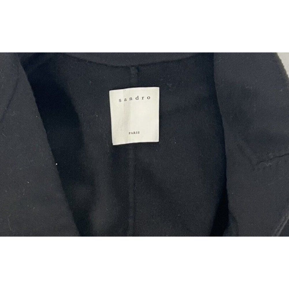 [SOLD] SANDRO Mystere Double Breasted Long Coat Size 36 - Picture 4 of 7